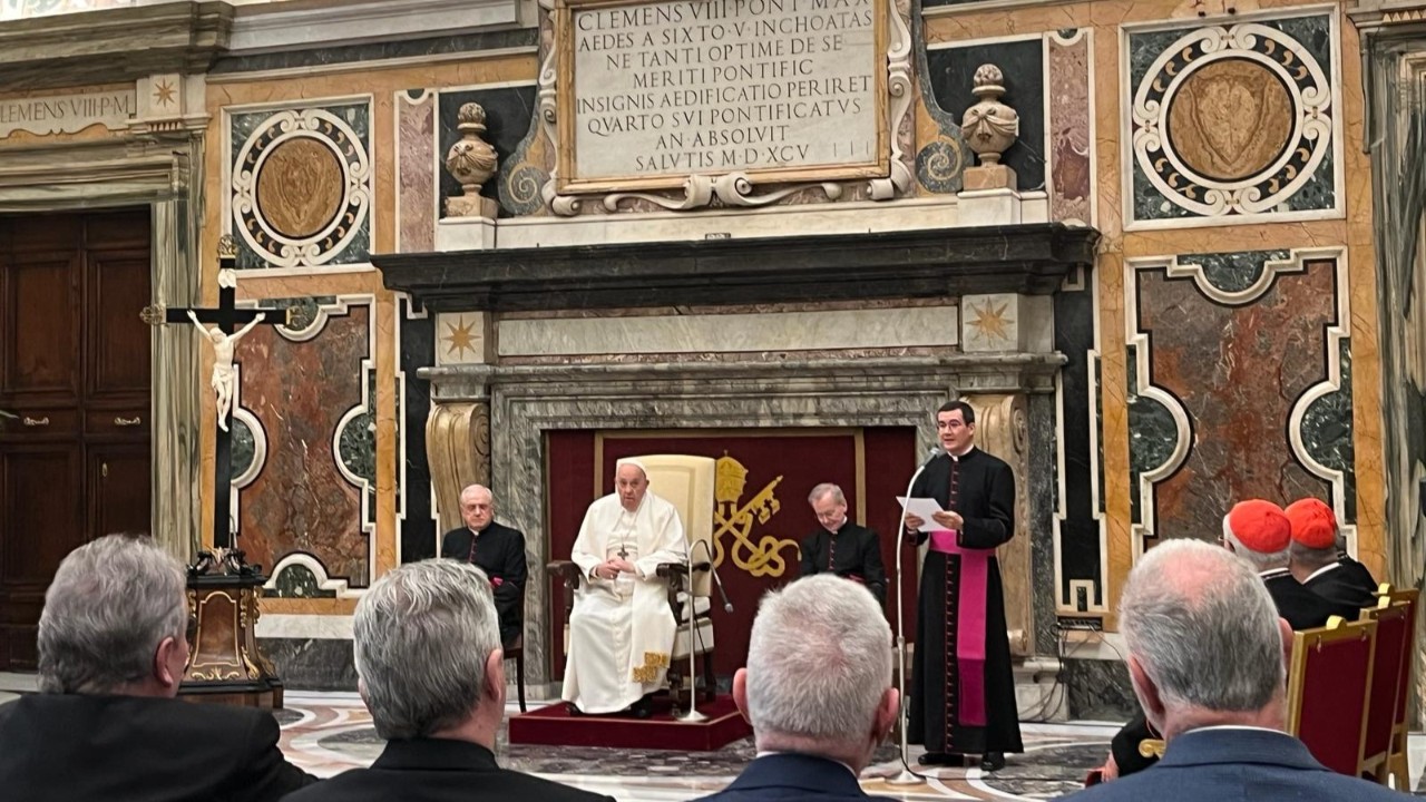 Photo caption: Audience of the Dicastery for Evangelization with Pope Francis